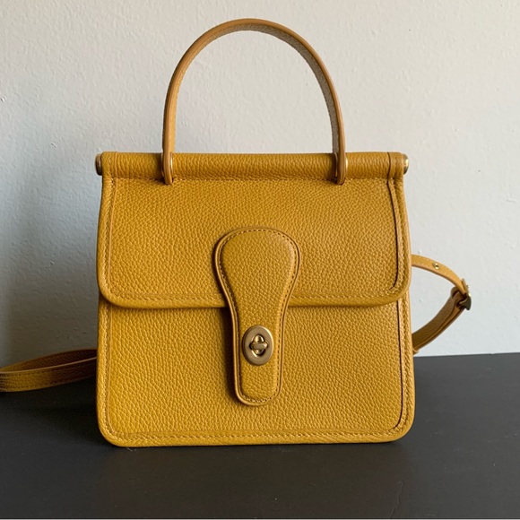 Coach Bags Coach Bag Willis 8 Mini Yellow Leather Top Handle Crossbody Limited Edition